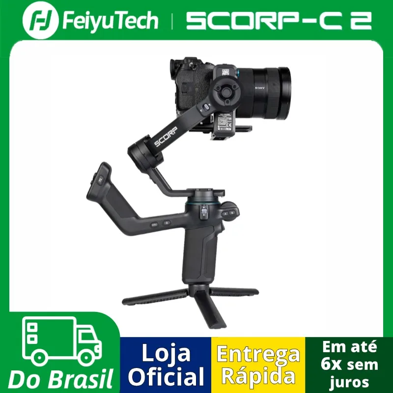 FeiyuTech Oficial Feiyu Série SCORP SCORP-C2 Gimbal Portátil Alça Estabilizadora de 3 Eixos para Câmera DSLR Sony/Canon
