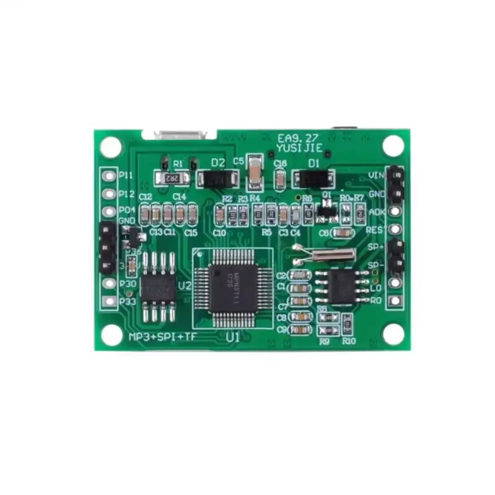 DIYmall Комплект голосового модуля MP3 с ИК-индукцией USB/TF-картой Скачать музыки Безопасность Welcomer Устройство DIY