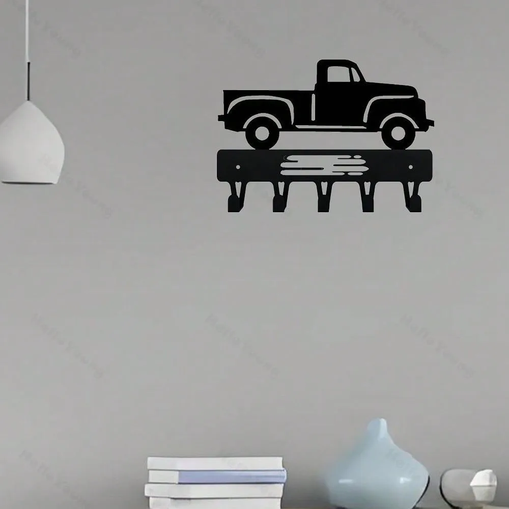 

Black Metal Wall Hooks Entryway Organization Decorative Coat Rack for Bedroom