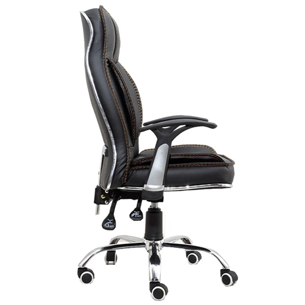 

Leather Swivel Ergonomic Office Chair Wholesale High Back Black Computer Desk Chair with Wheel
