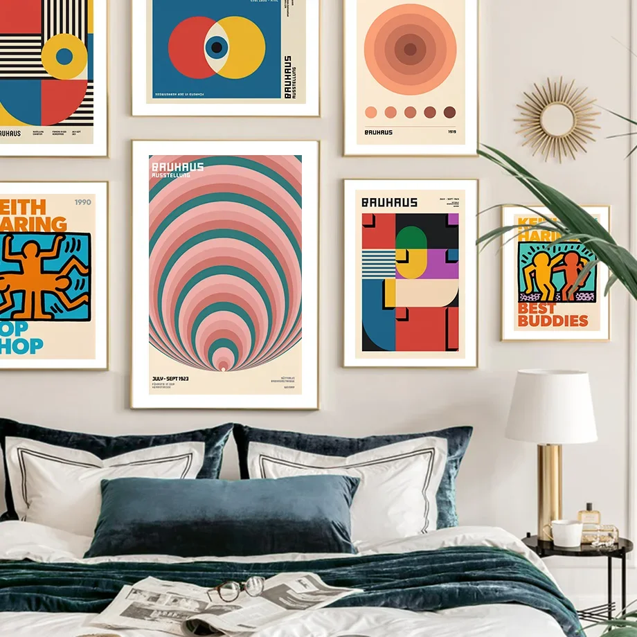 Classic Abstract Wall Art Street Graffiti Bauhaus Colourful Geometric Hd Canvas Print Poster Home Living Room Bedroom Decoration