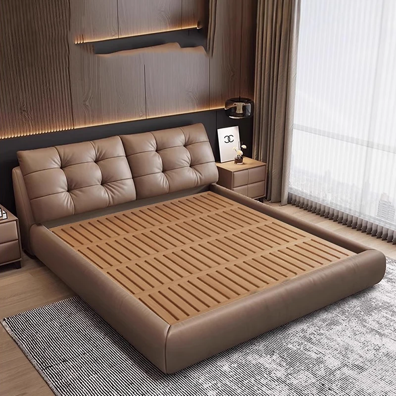 European Luxury Bed Design Bedroom Double King Size Children Bed Platform Space Saving Letto Matrimoniale Lounge Suite Furniture