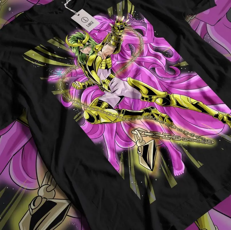 Andromeda Shun T-Shirt saint Seiya,Ikki,Sienna,Nero,Cosmo,Anime Shirt All Size