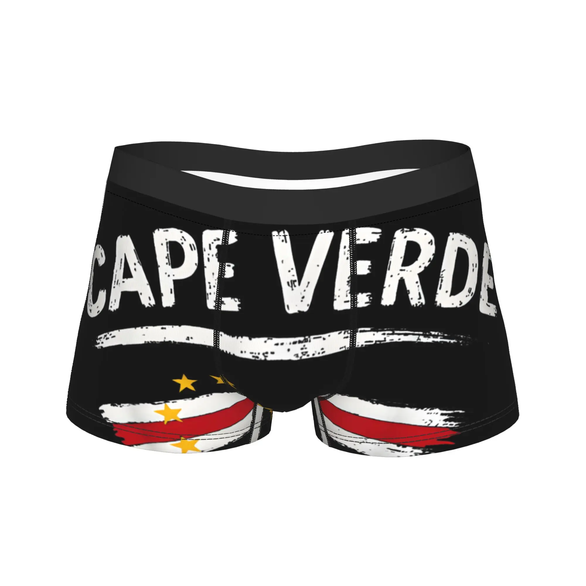 Blue Cape Verde Flag Underwear  Design Boxer Shorts Trenky Men's Underpants Breathable Boxer Brief Gift