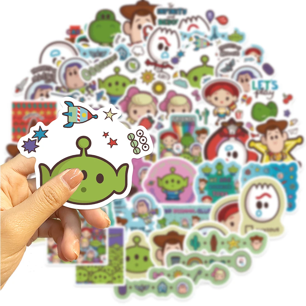 10/30/50 قطعة ديزني قصة لعبة أنيمي ملصقات مضحك الكتابة على الجدران الشارات الزخرفية دراجة نارية الهاتف دفتر الدراجة لطيف الكرتون ملصق