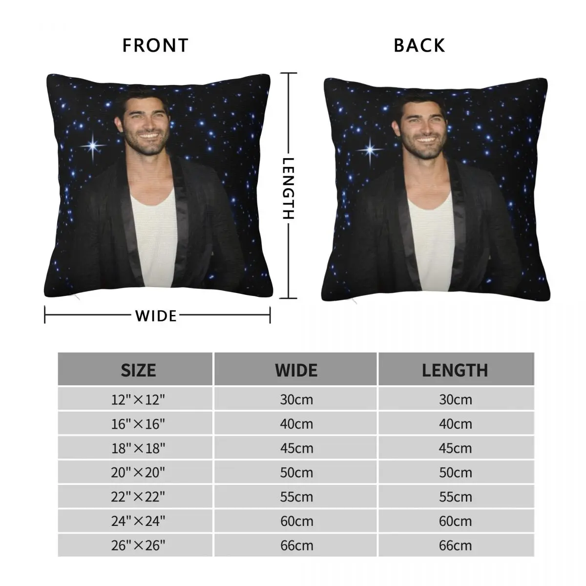 Tyler Hoechlin Stars Square Pillowcase Polyester Linen Velvet Printed Zip Decor Pillow Case Home Cushion Cover Wholesale