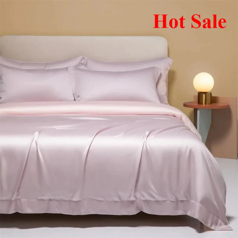 

2025 new Soft Silky Skin Friendl Sleeping Naked Lyocell Bedding Set Duvet Cover Set Bed Sheet Pillowcases