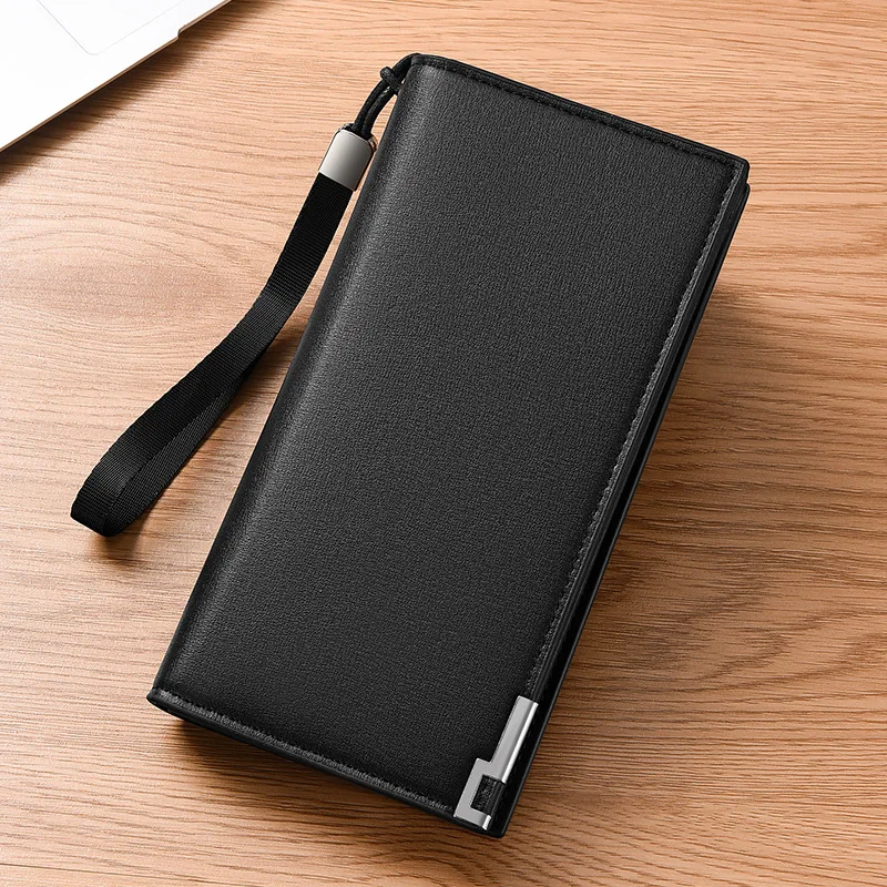 

Мужской кошелек на молнии большой вместимости, новая сумка для телефона, кошелек для мелочи, длинный модный кошелек, мужской клатч