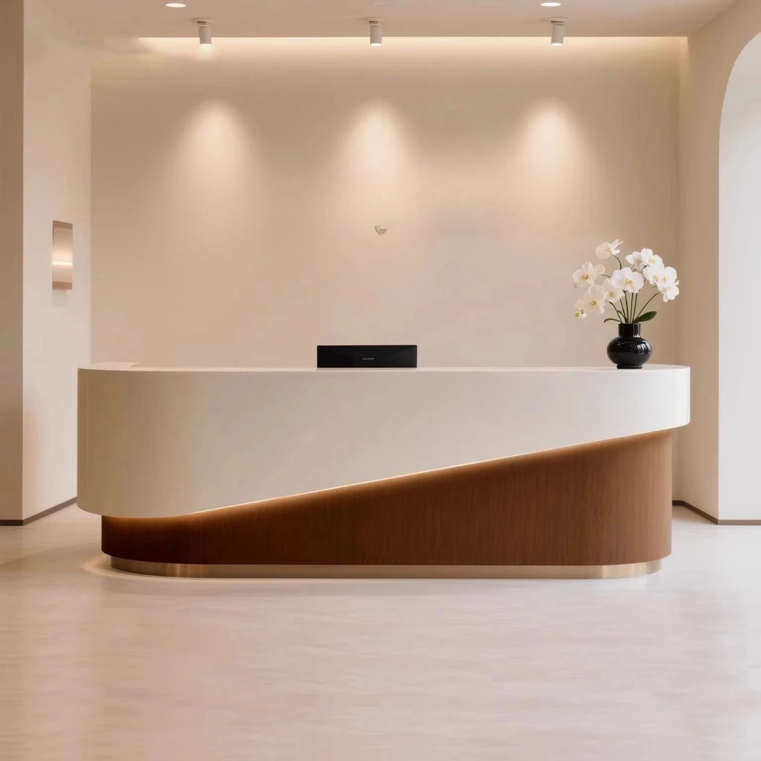 

&c Special Price Modern Elegant Wooden Reception Desk Office Furniture Office Indoor Barber Shop Front Desk Cashier Desk