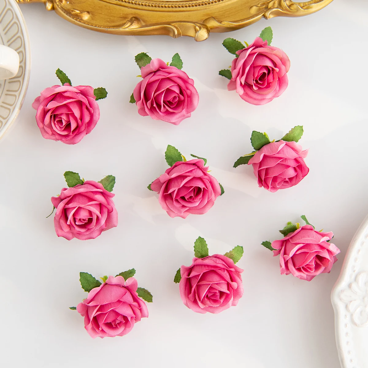 Künstliche Blumen Günstige Seidenrosenköpfe Heim Hochzeit Gartendekoration Valentinstag Outdoor-Party DIY Geschenkbox Scrapbook Bastelzubehör Bestseller – Detail 4