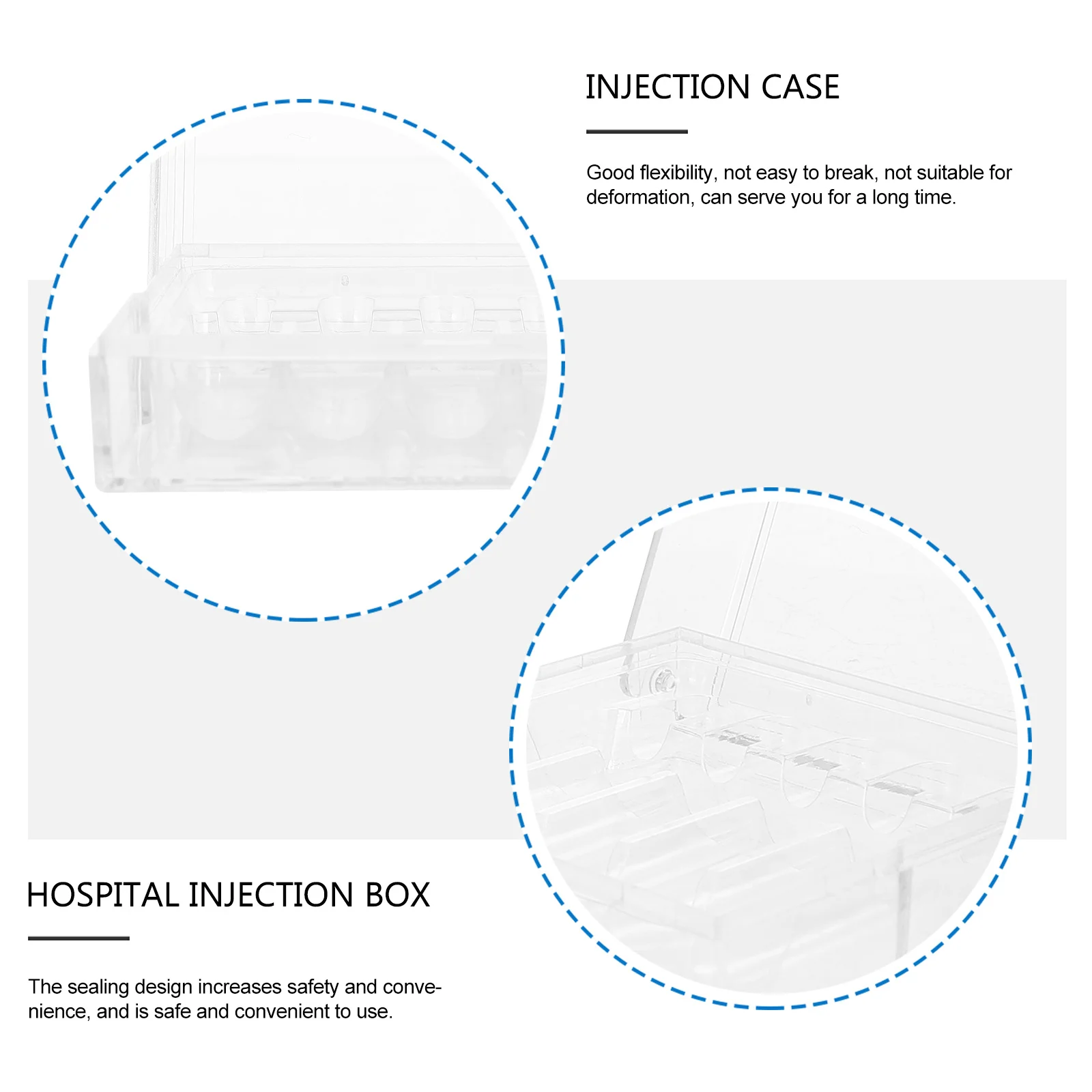 صندوق حقن احترافي مقاوم للضوء، سطح أملس، تصميم مختوم، حامل حقن طبي للاستخدام في المستشفى #2