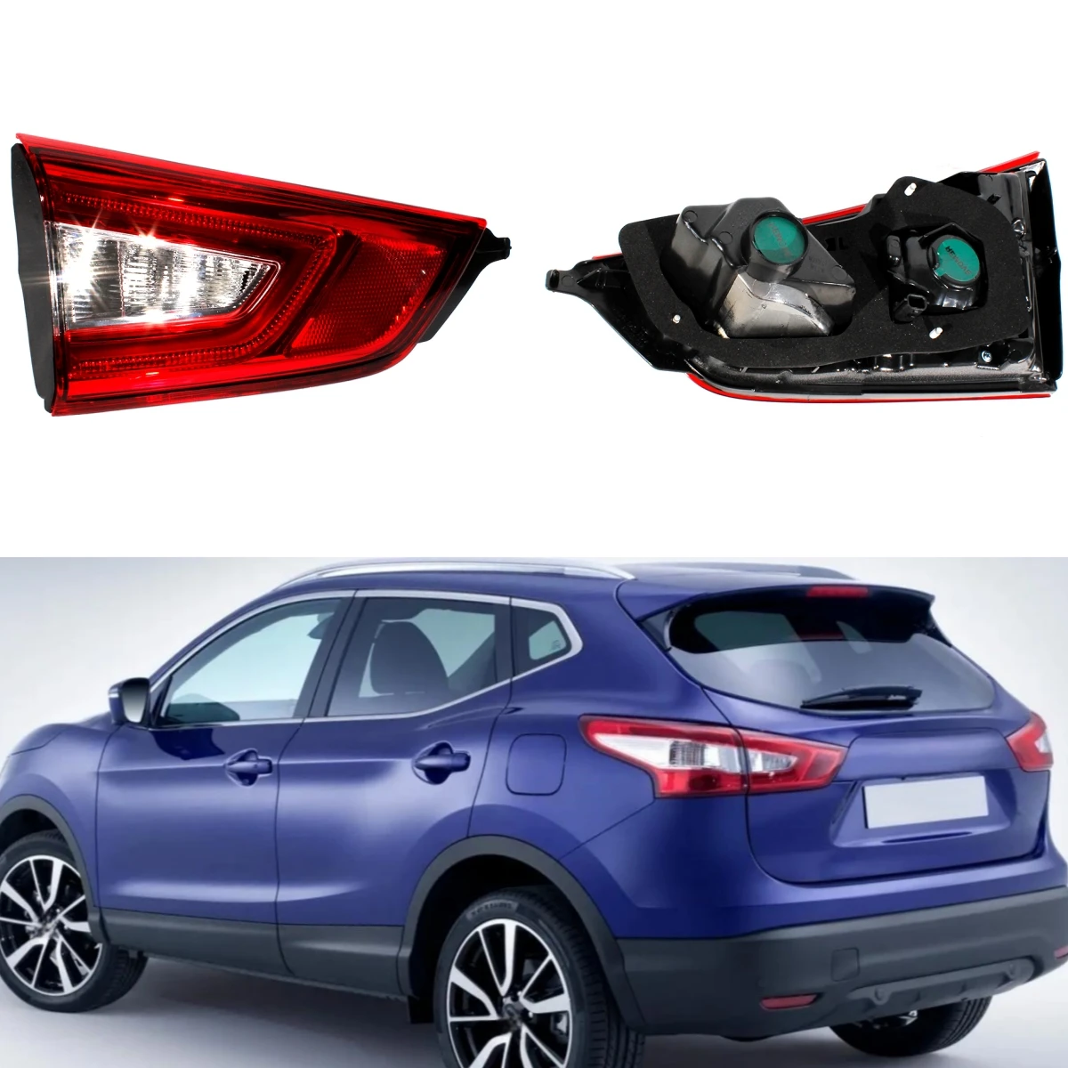 

Left Inner Side Tail Rear Lamp Light Without Bulbs 26555-4EA5A For Nissan Qashqai 2014 2015 2016