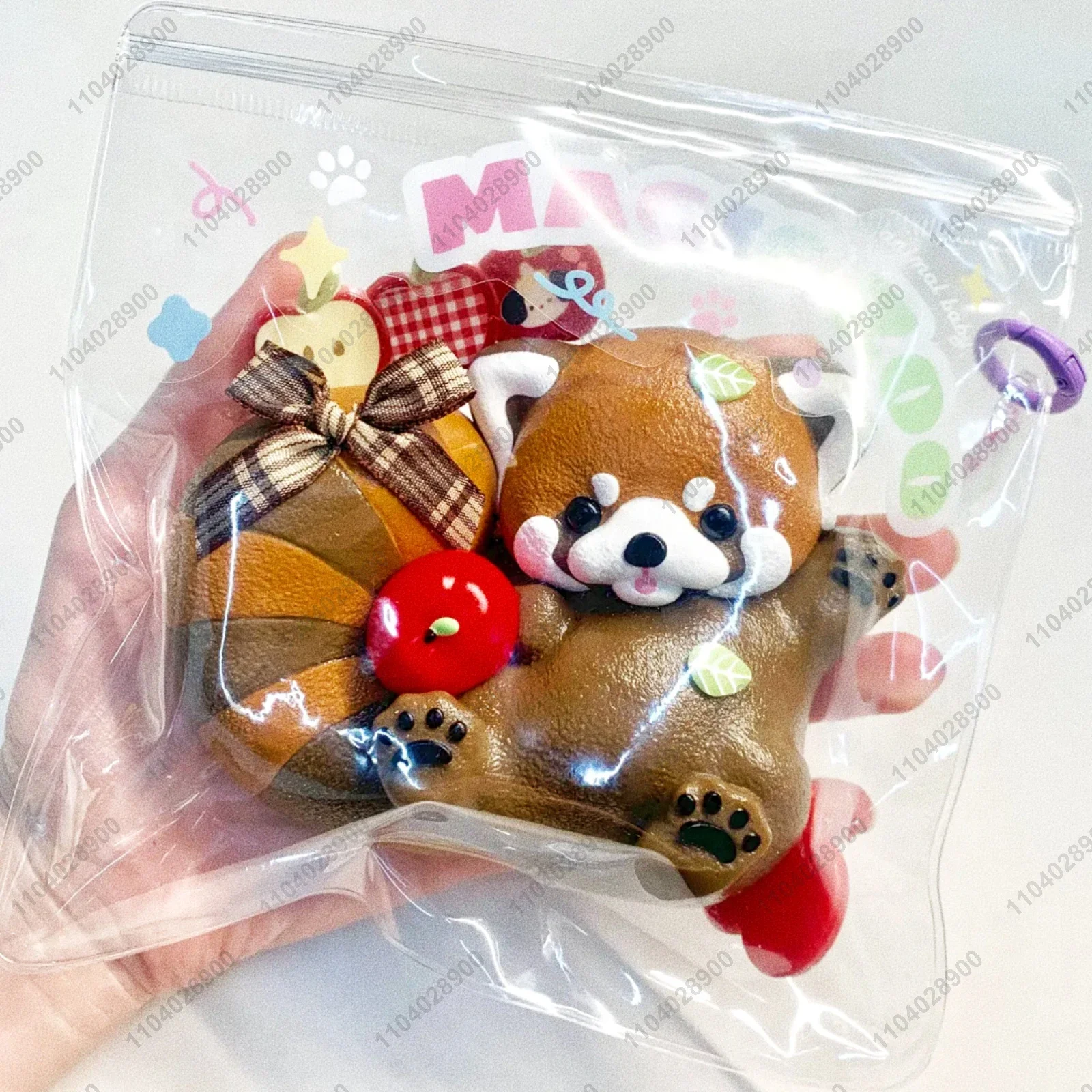 Raccoon Taba Squishy Hand-painted Silicone Cute Little Bear Raccoon Animal Squeeze Toy Mochi Toy Relieve Stress Hand Relax Toy