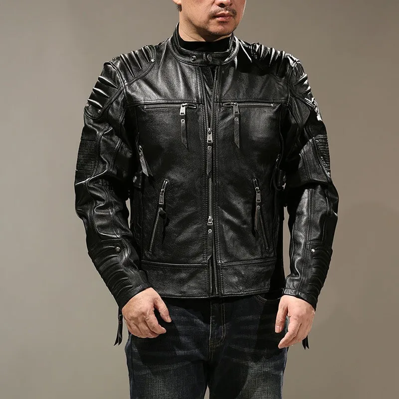 Claw leather men's new motorcycle cowhide