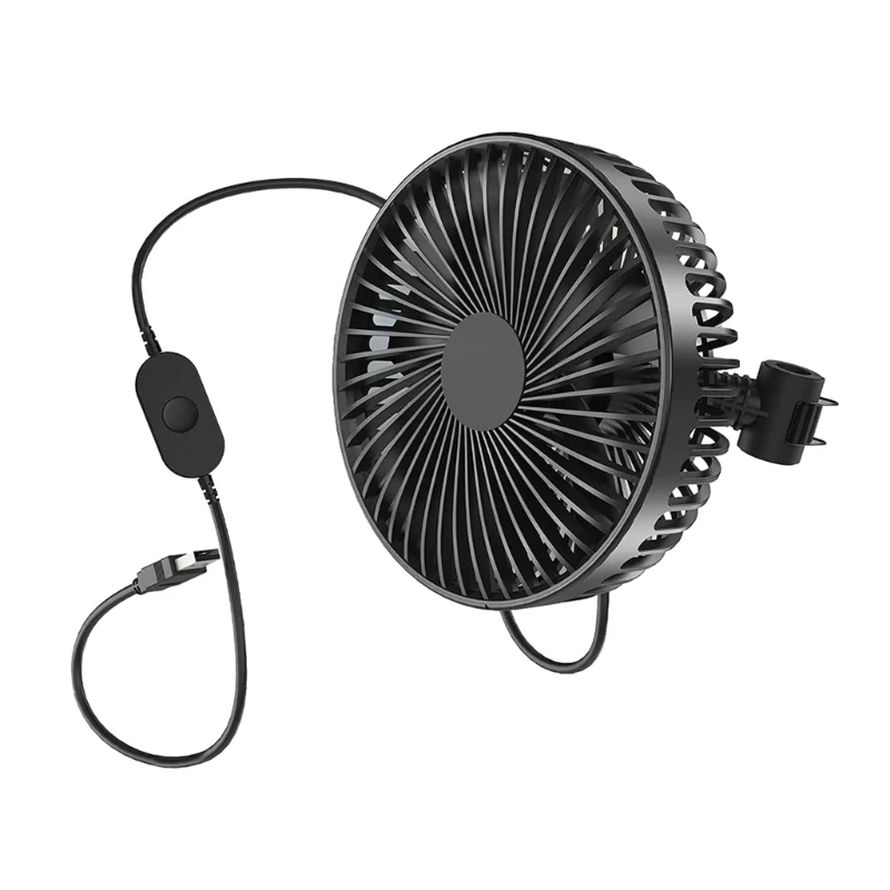 USB Car Fan,Electric Cooling Fan with 3 Speed,360 Degree Rotatable Backseat Car Fan,5V Cooling Air Small Fan for Car