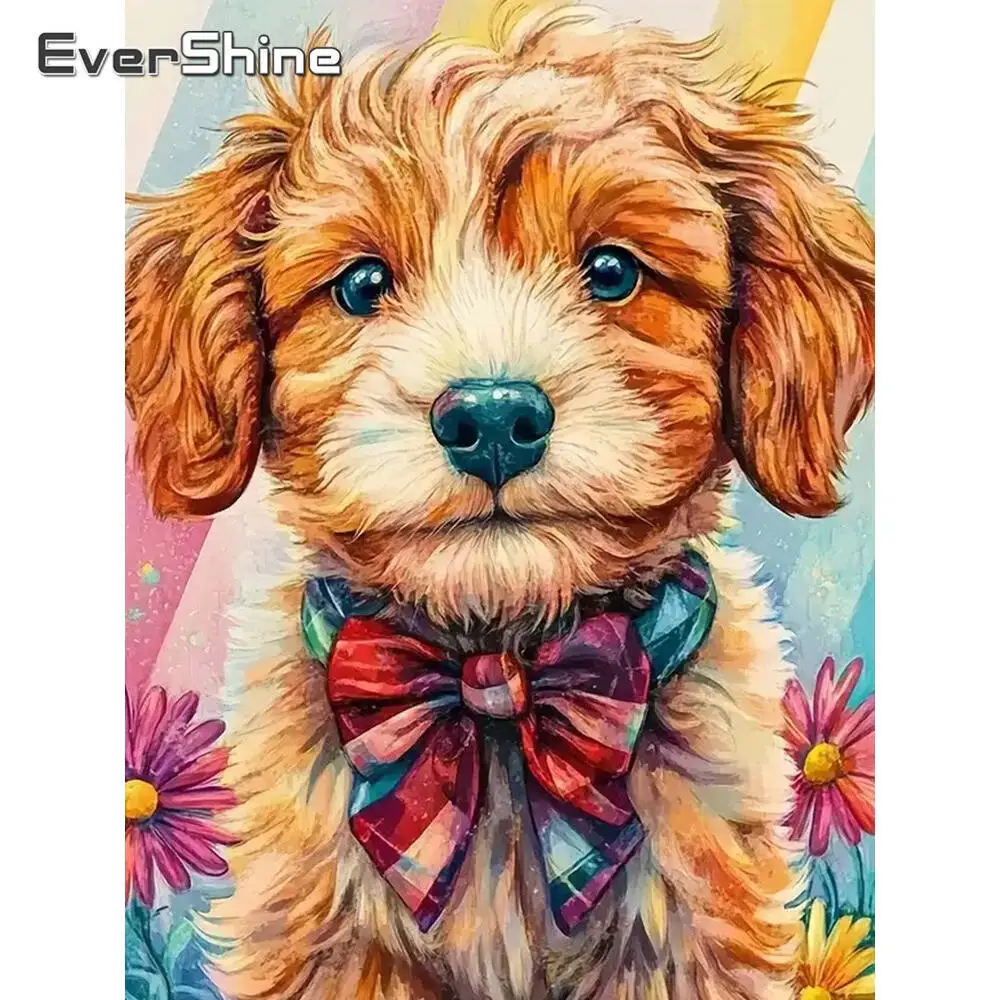 Evershine Diamant-Malerei, Hund, Tier, Strass-Bilder, Cartoon-Diamant-Stickerei, Brücke, buntes Kunsthandwerk, handgefertigtes Geschenk