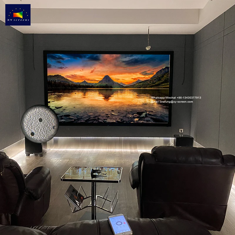 

XY Screen Custom Size 80-150-180-250inch High Gain 4K Acoustically CLR/ALR Black velvet Fixed Frame Projection Screen