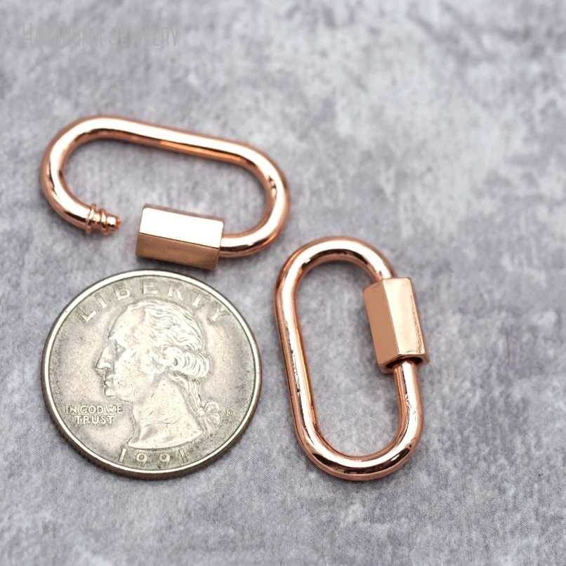 

5Pcs Metal Geometric Oval Screw Wholesale Jewelry Findings Components & Hooks Accessory Clasps
