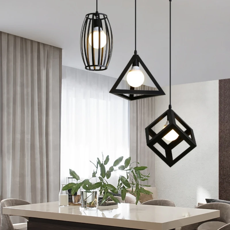 

Modern Pendant Light Minimalist Indoor Chandelier Dining Pendant LED Light Living Room Iron Bar Counter Bedroom Lamp Home Decor