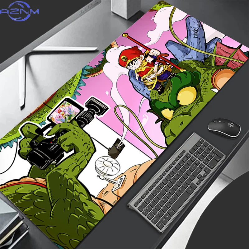 Mouse Pad Gamer Computer Accessories Black And White Manga Keyboard Pad Laptop Anime Dragon Ball Desk Mats Goku Gamming Mousepad