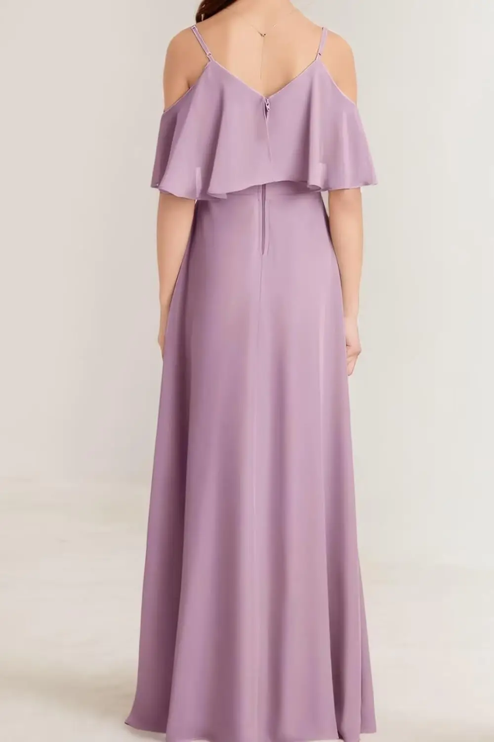 Vestido de dama de honra júnior com ombro de fora, longo, chiffon, flor, festa, concurso, para meninas adolescentes