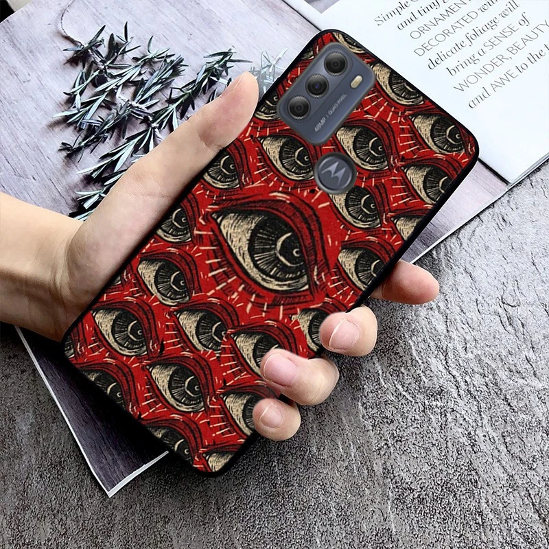 Scary Face Eyes Phone Case For Motorola Moto G84 G23 G24 G31 G32 G41 G51 G52 G53 G54 G71 G82 G42 G62 G200 G Play G Stylus Shell