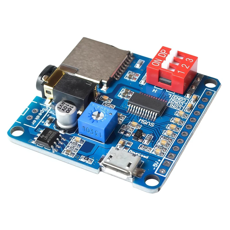 Voice playback module, MP3 player, trigger playback, serial port control playback, DY-SV5W