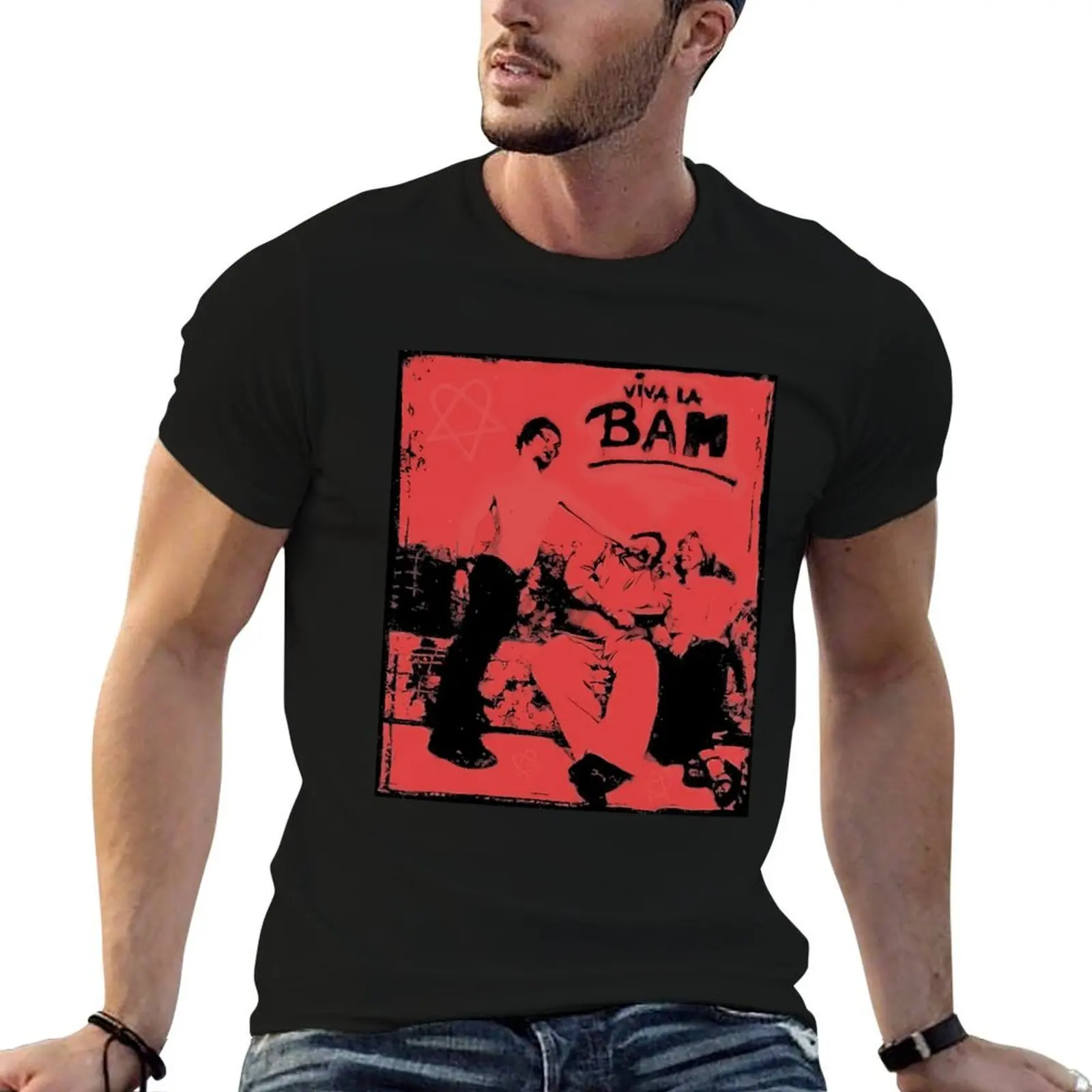 Viva La Bam Promo Meme T-Shirt quick drying football t shirt men graphic t shirts
