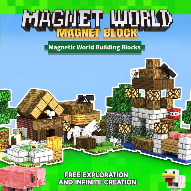 Mini Magnetic Building Blocks Toy Educational Playset for Boys And Girls Creative Thinking Skill Development