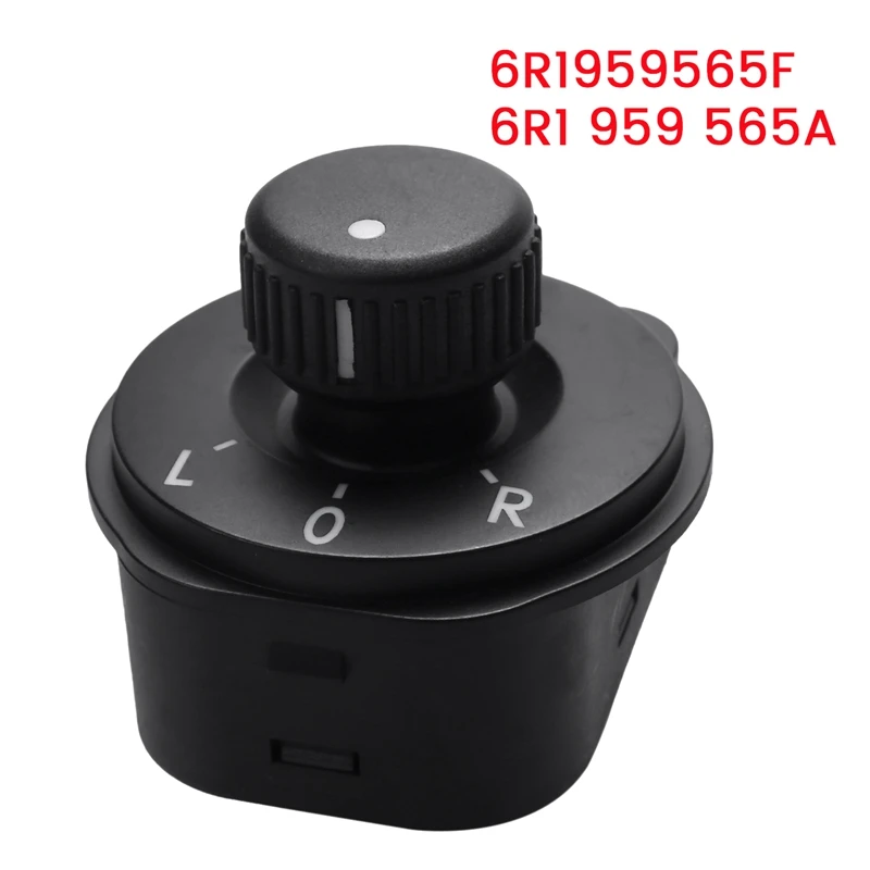 6R1959565F Electric Mirror Control Adjust Knob Button Parts For VW Polo 2010-2020 Rear Side Mirror Switch 6R1 959 565A