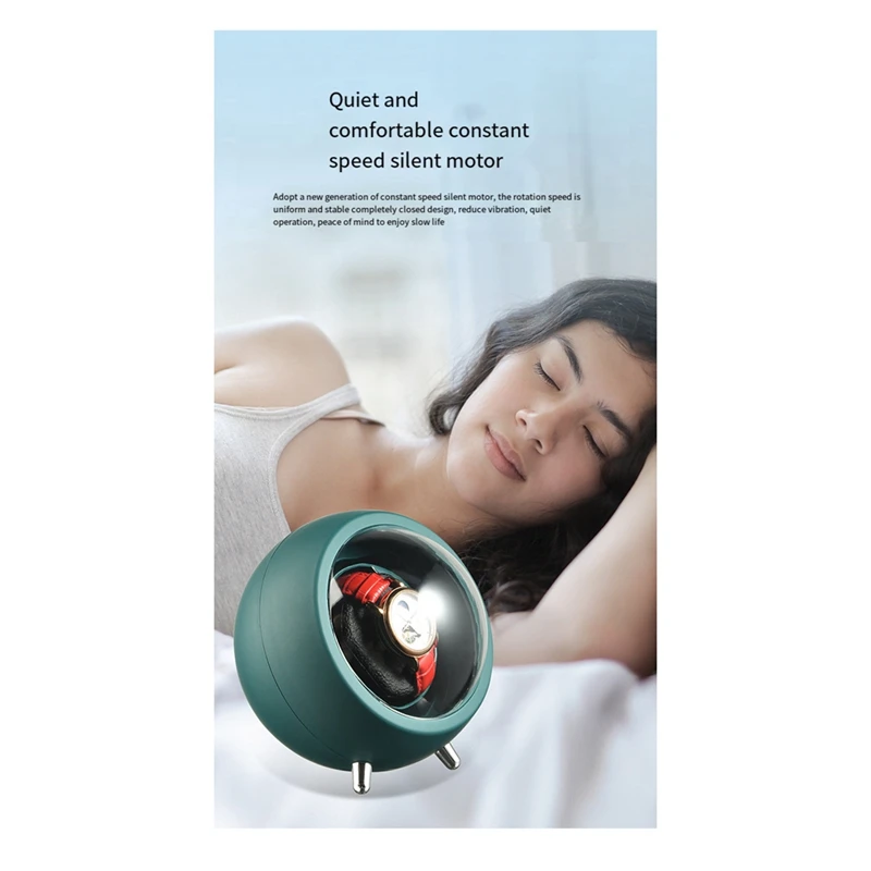 Watch Winder for Automatic Watches Watch Box Automatic Winder (Creamy-White)