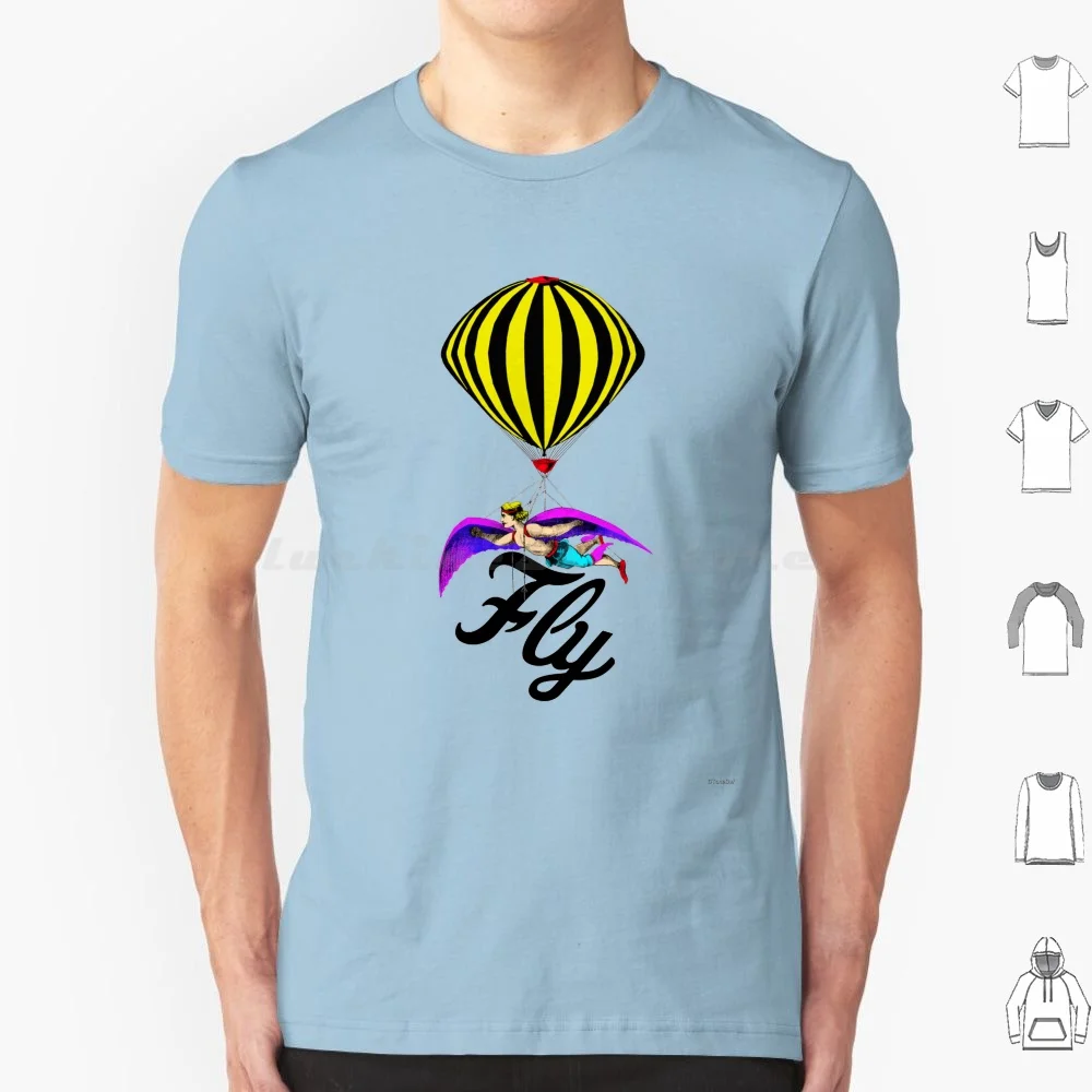 Fly-Balloon Aerialist T Shirt 6xl Cotton Cool Tee Hot Air Balloon Balloon Balloons Hot Air Balloons Sky Travel Air Balloon