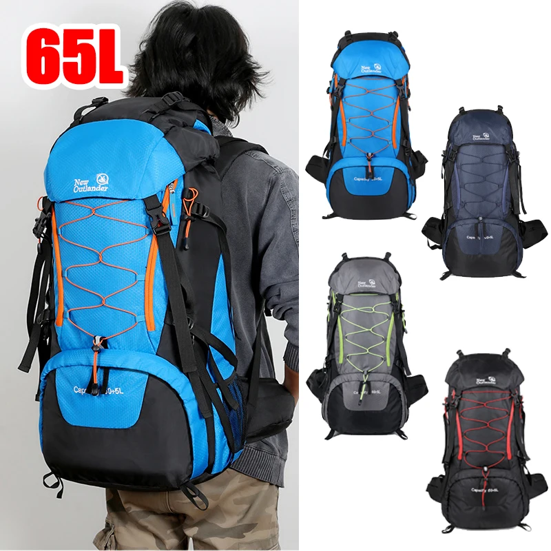 

65L Outdoor Sports Bag Waterproof Climbing Backpack Big Capacity Travel Backpacks Camping Hiking Backpack Trekking Bag