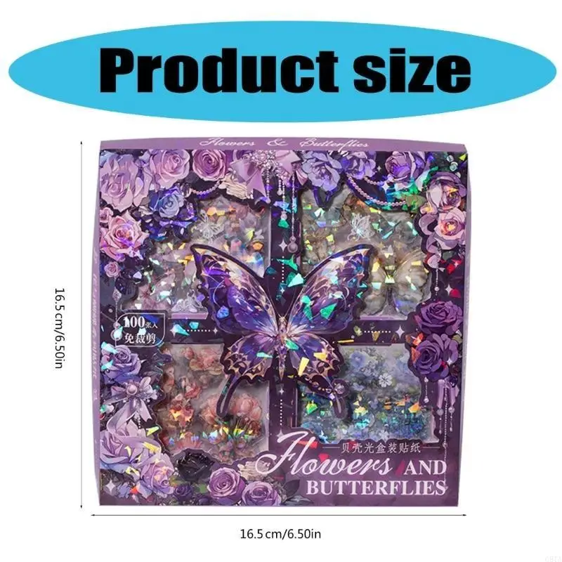 Sticker Scrapbook G8TA 100 Sticker Stickerfly and Flower Sticker Aesthetic