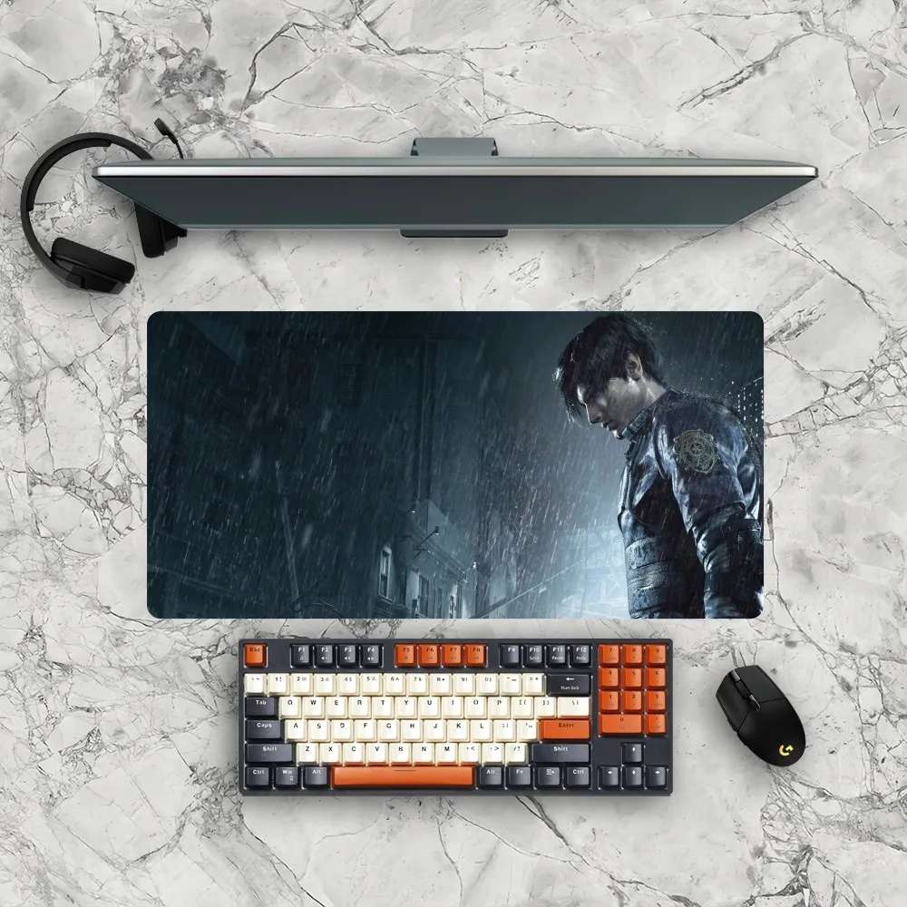 Game R-Resident Leon kennedy Evil Mousepad Gamer Mouse Pad Size For Office Long Table Mat