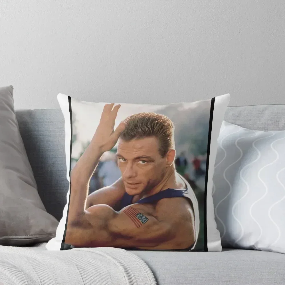 Jean Claude Van Damme Muscle Throw Pillow ornamental pillows Sofa Cushion Cover Anime Christmas Pillowcase pillow