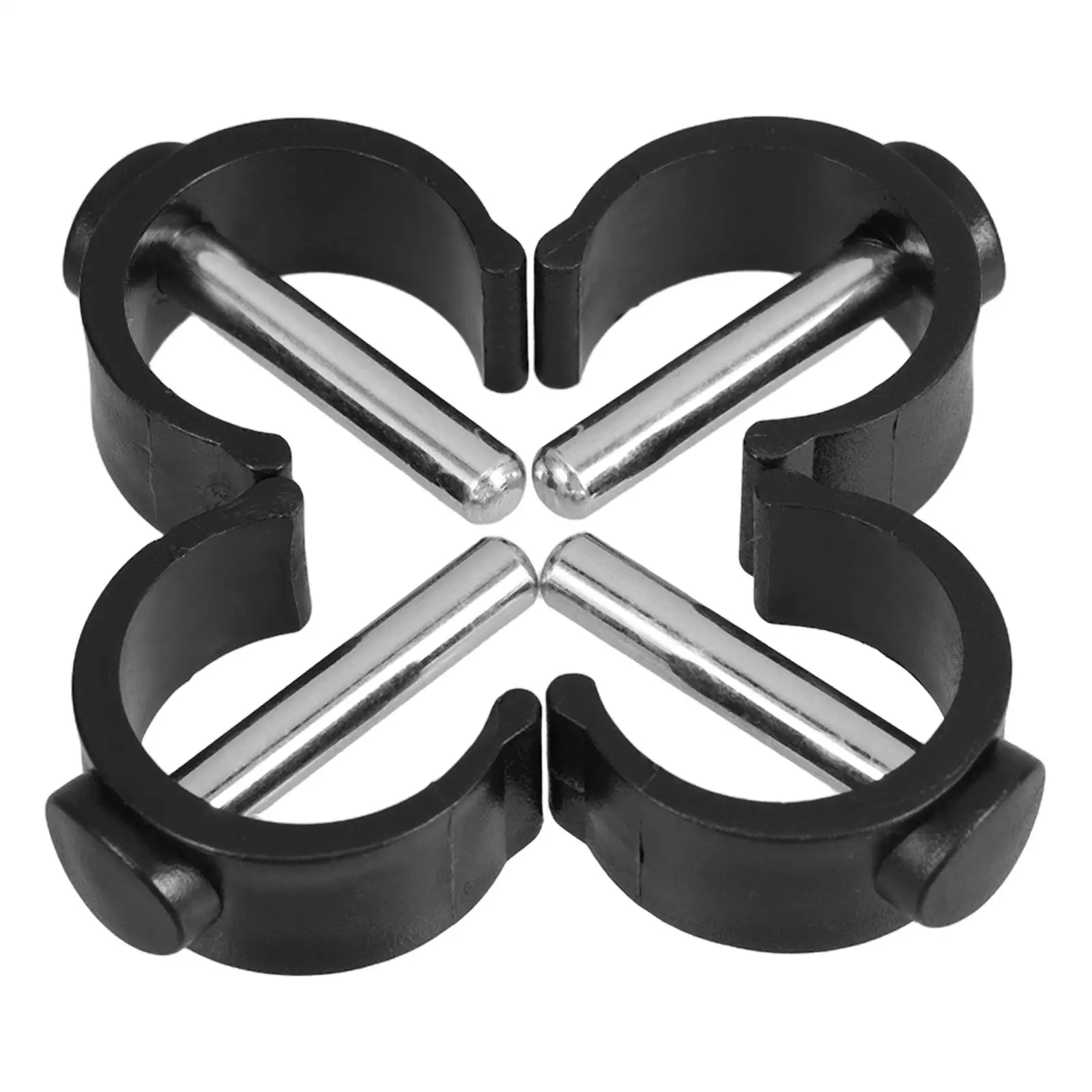 

4pcs Black 25mm Clamp for Toilet Chair Cane Replacement Lock Walking Sticks Clips Rubber Height Adjustable Universal