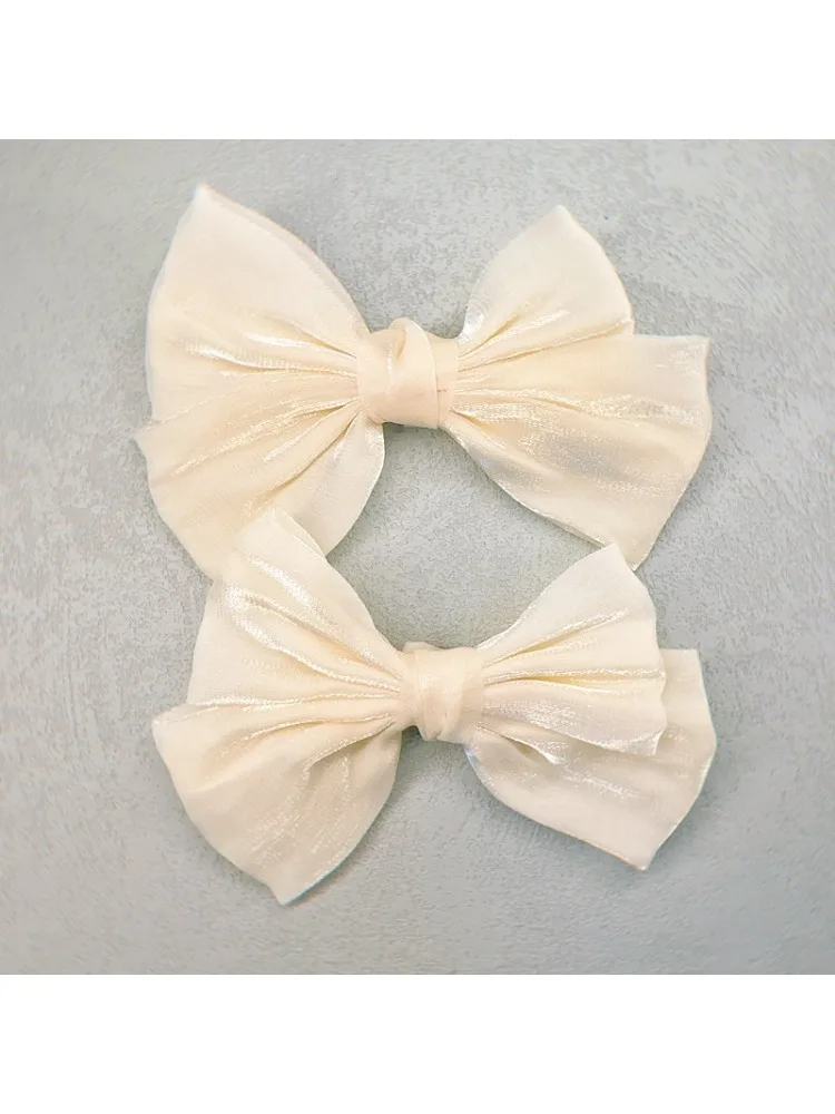 Breloques de chaussures à trous de Style doux, nouvelle mode, décorations, joli nœud en Organza, boucle de chaussures, bricolage, trou 3D, accessoires de chaussures