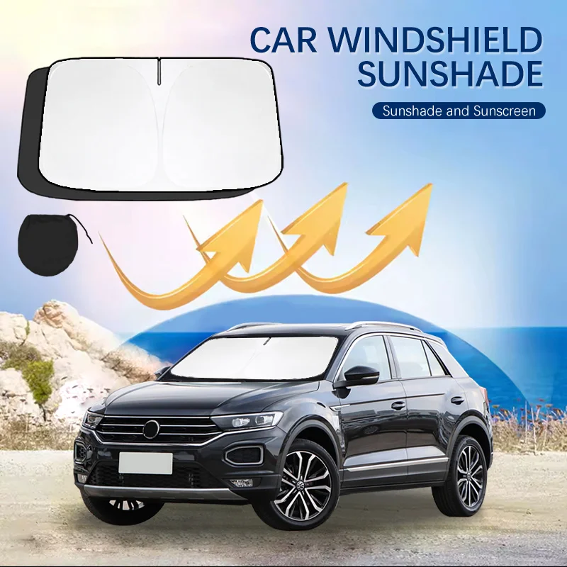 

For Volkswagen VW T-roc 2017-2023 Windshield Sun Shade Sunshade Sun Visor Protector Foldable Blocks UV Rays Laser Sun Protector