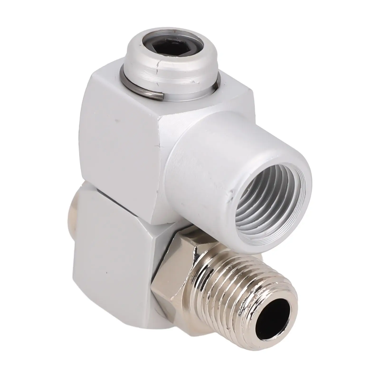 12.5mm 360 Swivel Air Hose Connector Adapter Pneumatic Part Adapter Flow Aluminum Alloy Tool Used For Compressor Car