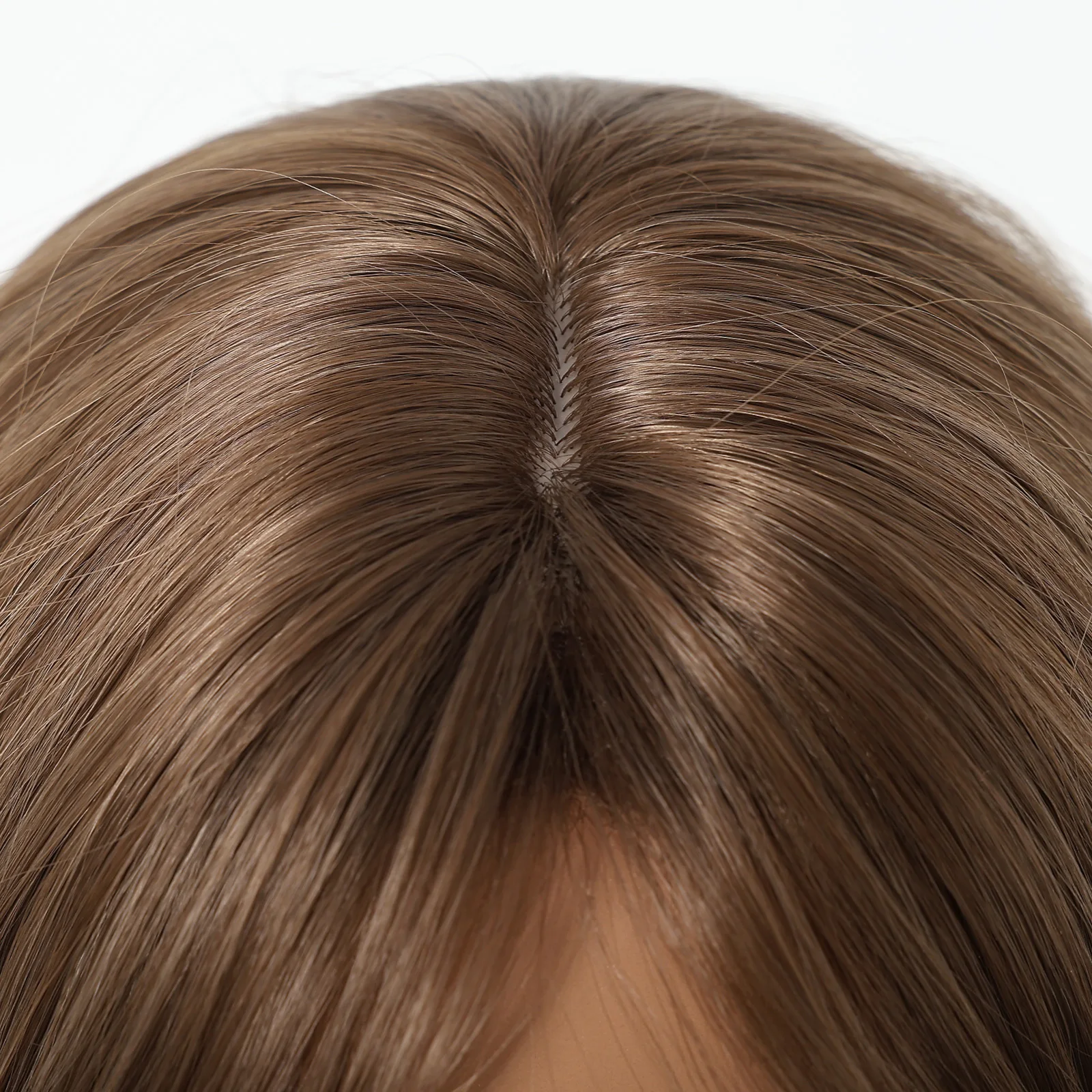 العسل البني شعر مستعار اصطناعي قصير متموج الباروكات مع جزء متوسط الانفجارات تأثيري اليومية لوليتا شعر مستعار مجعد للنساء مقاومة للحرارة #5