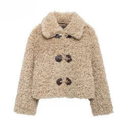 2025 Women's Teddy Coat Faux Sheepskin Coats for Women Warm Winter Woman Coat Fluffy Jacket Women Short Hairy Coat Woman