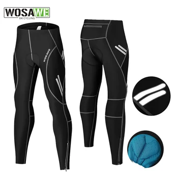 WOSAWE men's cycling long pants breathable quick-drying stretch MTB bike bicycle trousers silicone outdoor sports tights