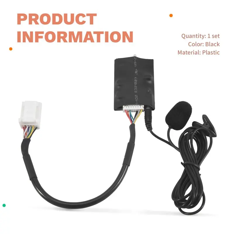 AEA7-Car Radio Audio Adapter Bluetooth AUX Cable Microphone Handsfree Music Interface Disc Box For Toyota Camry Corolla RAV4 - view 6