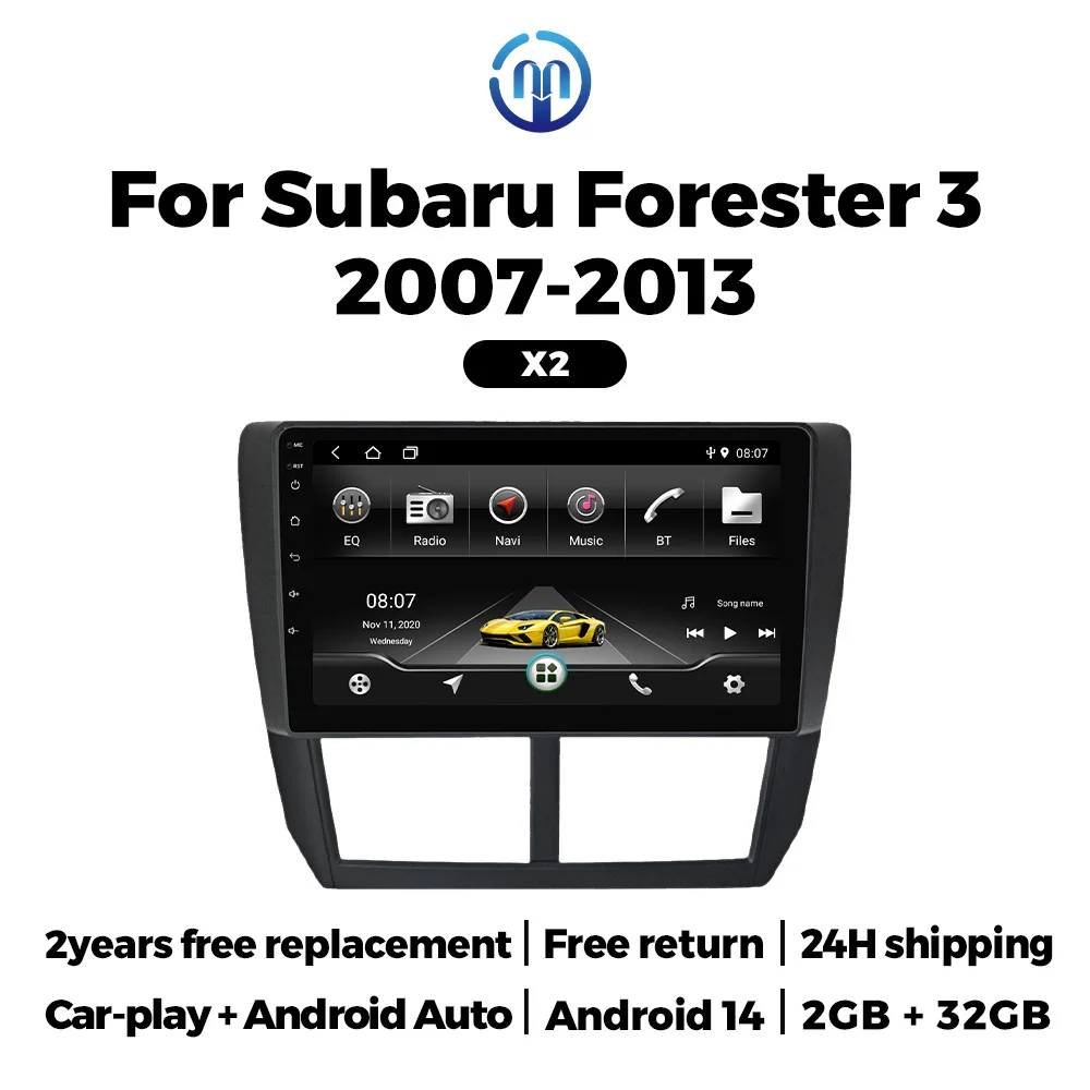 

Wireless CarPlay 9" IPS for Subaru Forester 3 SH 2007-2013 GPS Navigation Intelligent Systems Multifunction Android14 Head Unit
