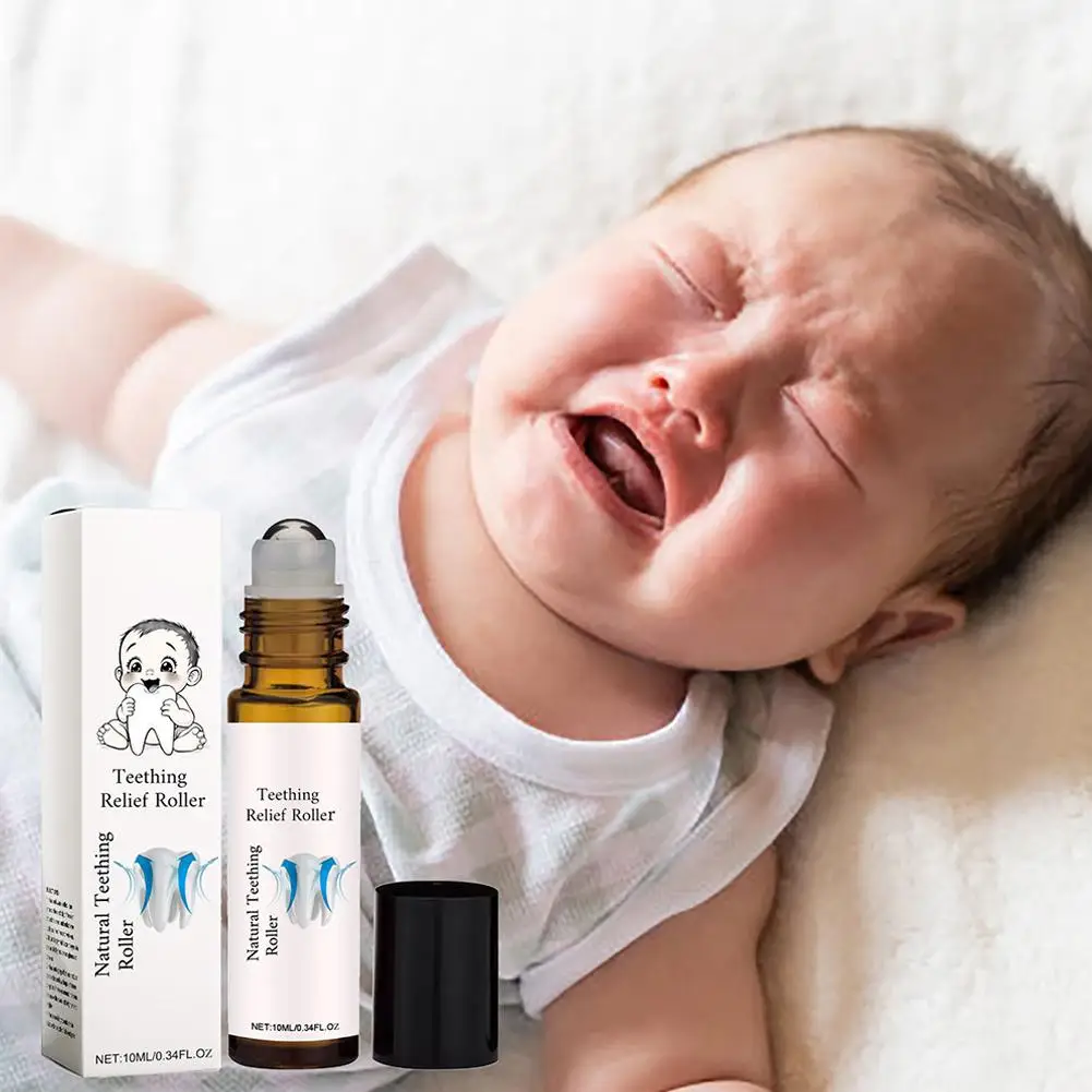 

10ML Kid's Teething Massage Roller Soothing Oil Moisturizes And Softens Baby's Skin Roller Teething Oil Soothing rolling ball