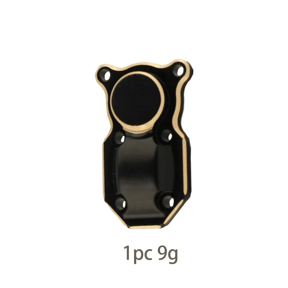 1/24 Black Brass Counterweight Wheel Hubs Gearbox Drive Shaft Chasiss Skid Plate Axle Cover For RC Car Axial SCX24 Upgrade Parts