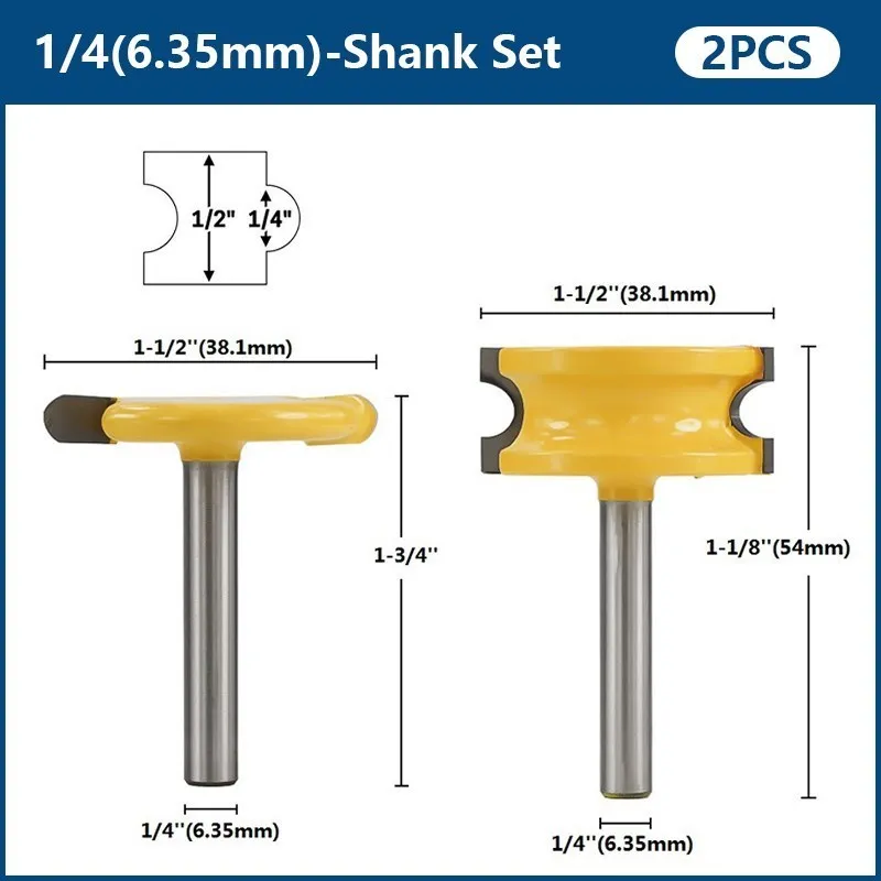 Hampton Kanu Joint Router Bit Set 1/4 "1/2" 8mm Schaft Hartmetall-schaftfräser Holzbearbeitung Zapfen Cutter Flöte und Perle Router Bit