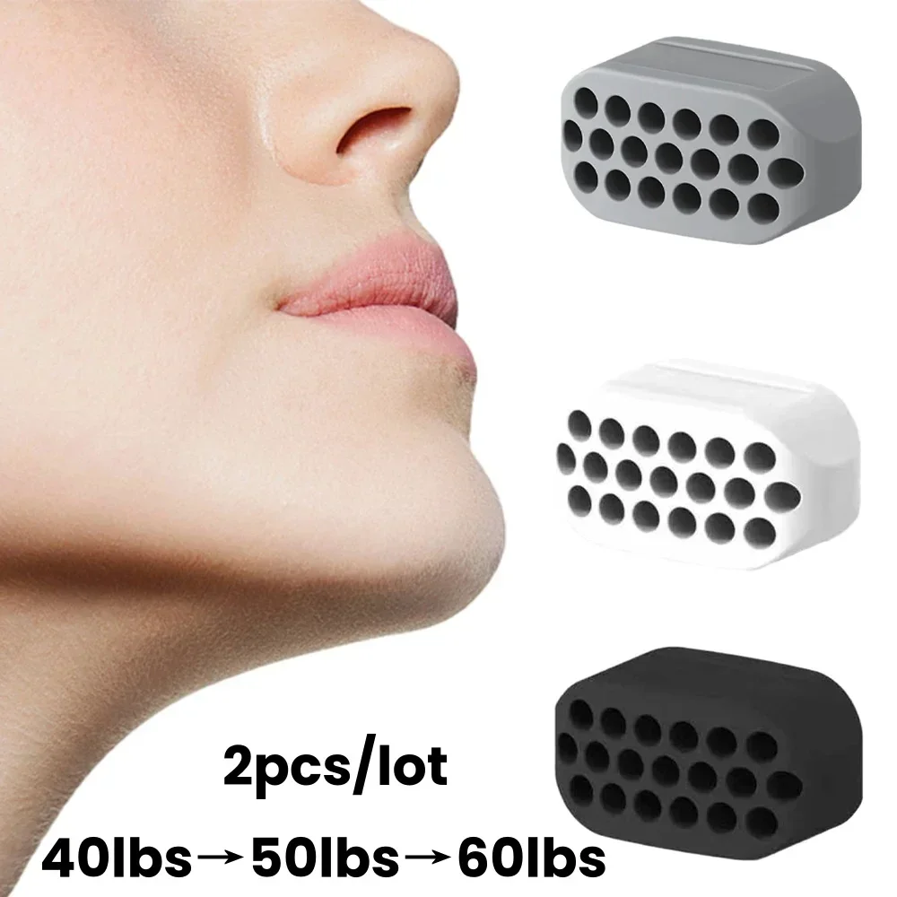 1 Pair Silicone Jaw Exerciser Facial Toner Jaw Line Fitness Ball Neck Toning Equipment Facial Beauty Tool Double Chin Exerciser