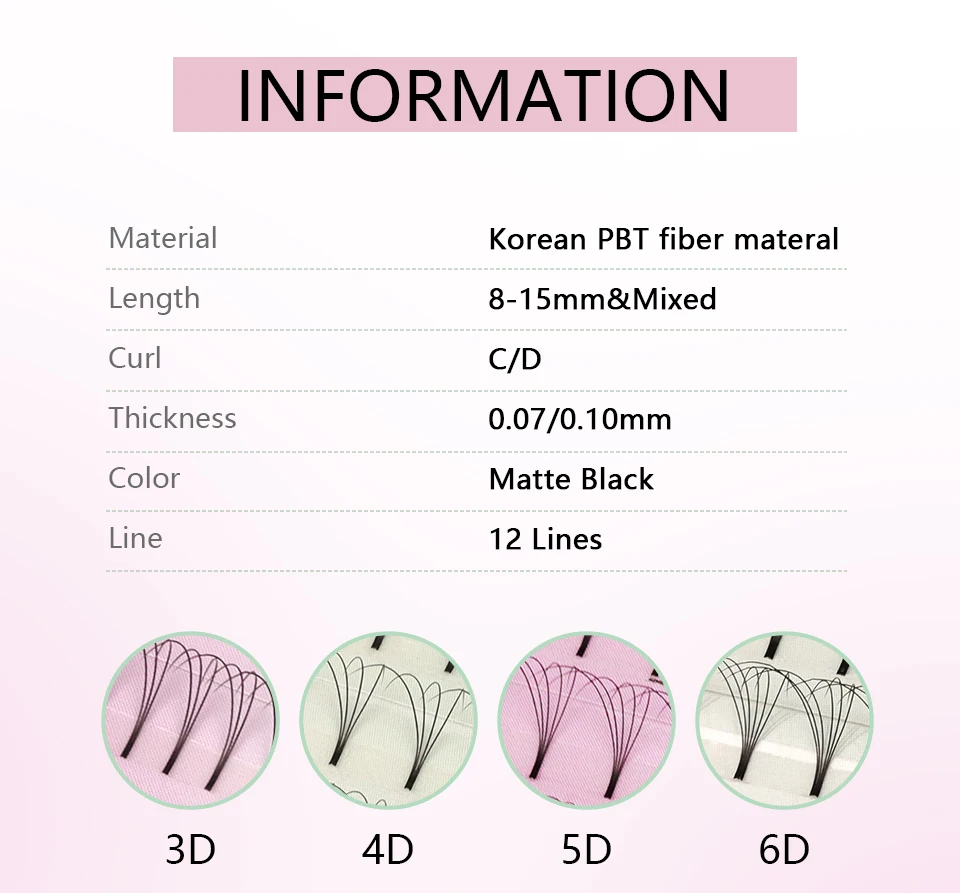 Rujade 0,07/0,10 mm Kurzer/Langer Stiel Korea Vorgefertigte Russische Volumen-Wimpern Vorgefertigte Fächer Professionelle Mega-Volumen-Wimpernverlängerungen – Detail 3